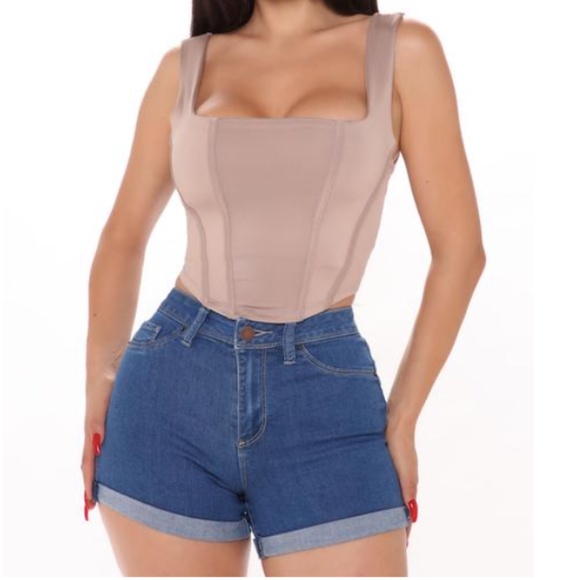 Nude Cropped Top - Picture 1 of 5